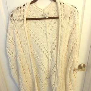 Size L/XL White Knit Cover Up